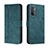 Leather Case Stands Flip Cover Holder H01X for Oppo A74 4G Green