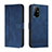 Leather Case Stands Flip Cover Holder H01X for Oppo F19 Pro+ Plus 5G Blue