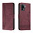 Leather Case Stands Flip Cover Holder H01X for Oppo Reno5 F Red