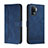 Leather Case Stands Flip Cover Holder H01X for Oppo Reno5 Lite Blue