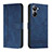 Leather Case Stands Flip Cover Holder H01X for Realme 10 Pro 5G Blue