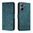 Leather Case Stands Flip Cover Holder H01X for Realme 10 Pro 5G Green