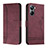 Leather Case Stands Flip Cover Holder H01X for Realme 10 Pro 5G Red