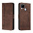 Leather Case Stands Flip Cover Holder H01X for Realme 7i RMX2193