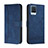 Leather Case Stands Flip Cover Holder H01X for Realme 8 Pro Blue