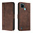 Leather Case Stands Flip Cover Holder H01X for Realme C21Y