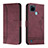 Leather Case Stands Flip Cover Holder H01X for Realme C21Y