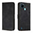 Leather Case Stands Flip Cover Holder H01X for Realme C25Y India Black