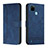 Leather Case Stands Flip Cover Holder H01X for Realme C25Y India Blue