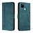 Leather Case Stands Flip Cover Holder H01X for Realme C25Y India Green