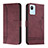 Leather Case Stands Flip Cover Holder H01X for Realme C30 Red