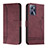 Leather Case Stands Flip Cover Holder H01X for Realme Narzo 50A Prime Red