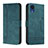 Leather Case Stands Flip Cover Holder H01X for Samsung Galaxy A03 Core Green