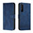 Leather Case Stands Flip Cover Holder H01X for Sony Xperia 1 III Blue