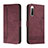 Leather Case Stands Flip Cover Holder H01X for Sony Xperia 10 III Lite Red