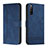 Leather Case Stands Flip Cover Holder H01X for Sony Xperia 10 IV Blue