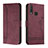 Leather Case Stands Flip Cover Holder H01X for Vivo Y11 Red