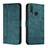 Leather Case Stands Flip Cover Holder H01X for Vivo Y12 Green