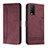 Leather Case Stands Flip Cover Holder H01X for Vivo Y12G Red