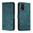 Leather Case Stands Flip Cover Holder H01X for Vivo Y12s Green