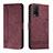 Leather Case Stands Flip Cover Holder H01X for Vivo Y12s Red
