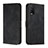 Leather Case Stands Flip Cover Holder H01X for Vivo Y20a Black