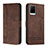 Leather Case Stands Flip Cover Holder H01X for Vivo Y21