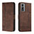 Leather Case Stands Flip Cover Holder H01X for Vivo Y55s (2021)