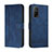Leather Case Stands Flip Cover Holder H01X for Xiaomi Mi 10T 5G Blue