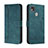 Leather Case Stands Flip Cover Holder H01X for Xiaomi POCO C3 Green