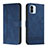 Leather Case Stands Flip Cover Holder H01X for Xiaomi Poco C50 Blue