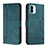 Leather Case Stands Flip Cover Holder H01X for Xiaomi Poco C51 Green