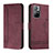 Leather Case Stands Flip Cover Holder H01X for Xiaomi Poco M4 Pro 5G Red