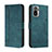 Leather Case Stands Flip Cover Holder H01X for Xiaomi Poco M5S Green