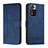 Leather Case Stands Flip Cover Holder H01X for Xiaomi Poco X4 NFC Blue