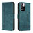 Leather Case Stands Flip Cover Holder H01X for Xiaomi Poco X4 NFC Green