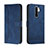 Leather Case Stands Flip Cover Holder H01X for Xiaomi Redmi 9 Prime India Blue