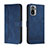 Leather Case Stands Flip Cover Holder H01X for Xiaomi Redmi Note 10 4G Blue
