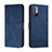 Leather Case Stands Flip Cover Holder H01X for Xiaomi Redmi Note 10 5G Blue