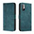 Leather Case Stands Flip Cover Holder H01X for Xiaomi Redmi Note 10 5G Green