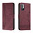 Leather Case Stands Flip Cover Holder H01X for Xiaomi Redmi Note 10T 5G Red