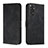 Leather Case Stands Flip Cover Holder H01X for Xiaomi Redmi Note 11 4G (2022) Black