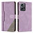 Leather Case Stands Flip Cover Holder H01X for Xiaomi Redmi Note 12 4G Purple