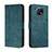 Leather Case Stands Flip Cover Holder H01X for Xiaomi Redmi Note 9T 5G Green