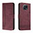 Leather Case Stands Flip Cover Holder H01X for Xiaomi Redmi Note 9T 5G Red