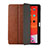 Leather Case Stands Flip Cover Holder H02 for Apple iPad Pro 12.9 (2021) Brown