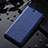 Leather Case Stands Flip Cover Holder H02P for Apple iPhone 7 Blue
