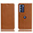 Leather Case Stands Flip Cover Holder H02P for Motorola Moto G200 5G