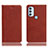 Leather Case Stands Flip Cover Holder H02P for Motorola Moto G71 5G