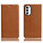 Leather Case Stands Flip Cover Holder H02P for Motorola Moto G82 5G